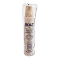  | SOLO 378MS-0029 8 oz. Printed Mistique Polycoated Hot Paper Cup - Brown (1000/Carton) image number 3