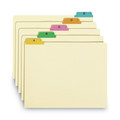 File Folders | Smead 50180 1/5-Cut Tab A to Z 8.5 in. x 11 in. Alphabetic Top Tab Indexed File Guide Set - Manila (25/Set) image number 2