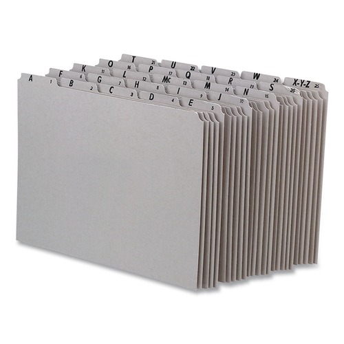 File Folders | Pendaflex PN1025 8.5 in. x 14 in. 1/5-Cut Top Tab A-Z File Guides - Gray (25/Set) image number 0