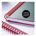 Back to School Sale | Black n' Red E67008 11.75 in. x 8.25 in. Sheets Wide/Legal Rule 1-Subject SCRIBZEE Compatible Flexible Cover Twinwire Notebooks - Black/Red Cover image number 2