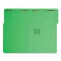 File Folders | Smead 17140 0.75 in. Expansion 2 Fasteners Legal Size Top Tab Colored Fastener Folders - Green Exterior (50/Box) image number 1