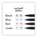 Pens | uni-ball 2013566 Extra-Fine 0.5 mm Stick Roller Ball Pen - Blue Ink Black/Blue Barrel (72/Pack) image number 5
