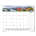 Back to School Sale | AT-A-GLANCE 89803 12-Month: Jan 2026 to Dec 2026 22 in. x 17 in. Seascape Panoramic Desk Pad - White Sheets, Clear Corners image number 0