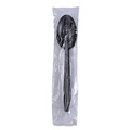 Cutlery | Boardwalk BWKTSHWPPBIW Heavyweight Wrapped Polypropylene Teapoons - Black (1000/Carton) image number 2