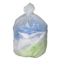 Trash Bags | Ultra Plus 1507252 60 Gallon 14 microns 38 in. x 60 in. Can Liners - Natural (200/Carton) image number 1