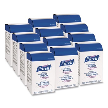 FACILITY MAINTENANCE SUPPLIES | PURELL 9657-12 800 mL Advanced Gel Hand Sanitizer Bag-in-Box Refill - Unscented (12/Carton)