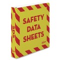Binders | Avery 18950 11 in. x 8.5 in. 1.5 in. Capacity 3-Rings Heavy-Duty Preprinted Safety Data Sheet Binder - Yellow/Red image number 0