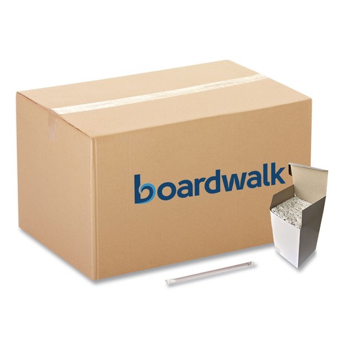 Cutlery | Boardwalk BWKGSTW775RD 7.75 in. Wrapped Giant Polypropylene Straws - Red (7200/Carton) image number 0