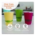 Food Trays, Containers, and Lids | World Centric CTLCS3 8.8 in. x 6.9 in. x 0.8 in. Plastic PLA Lids for Fiber Containers - Clear (400/Carton) image number 5