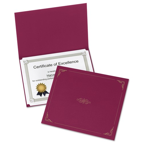 Frames | Oxford 29900585BGD 11.25 x 8.75 Certificate Holder - Burgundy (5/Pack) image number 0