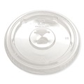 Cups and Lids | Fabri-Kal LKC1220FX Greenware X-Slot Plastic Cold Drink Lids, Fits 12 oz to 20 oz Cold Cups - Clear (1000/Carton) image number 0