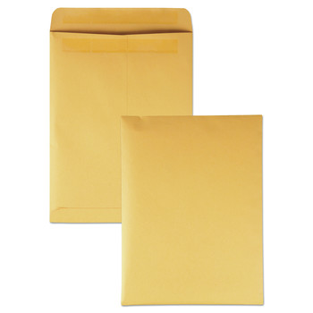 Quality Park QUA43562 Redi-Seal 9 in. x 12 in. No. 10-1/2 Cheese Blade Flap Adhesive Closure Catalog Envelope - Brown Kraft (250/Box)