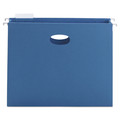 File Folders | Smead 64250 2 in. Capacity 1/5-Cut Tabs 1 Section Letter Size Hanging Pockets with Full-Height Gusset - Sky Blue (25/Box) image number 2