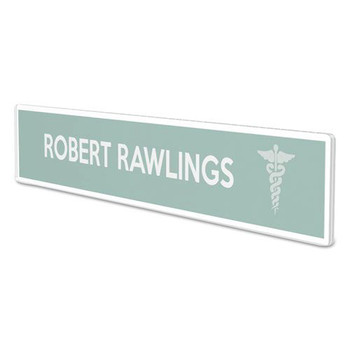 Deflecto 587501 8.5 in. x 2 in. Insert Superior Image Cubicle Nameplate Sign Holder - Clear