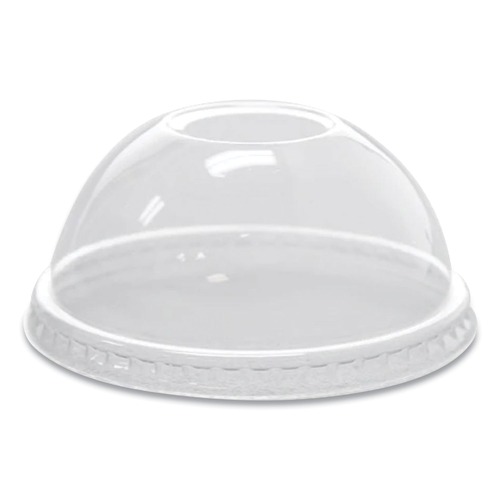 Cups and Lids | Karat C-KDL78 8 oz to 10 oz Cold Cup Dome PET Lids - Clear (1000/Carton) image number 0