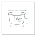 Food Trays, Containers, and Lids | Vegware SC-06G 3.5 in. x 1.7 in. 6 oz. Compostable Paper Soup Containers - Green/White (1000/Carton) image number 3
