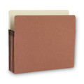 File Folders | Smead 73205 3.5 in. Expansion Letter Size Recycled Top Tab File Pockets - Redrope (25/Box) image number 4