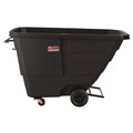 Trash & Waste Bins | Suncast Commercial RMTTCD1003F1 1 cu. Yd. 1,250 lbs. Capacity Light Duty Tilt Truck - Black image number 0