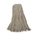 Mops | Boardwalk BWK732C 32 oz. Economical Lie-Flat Cotton Fiber Mop Head - White (12/Carton) image number 0