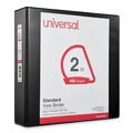 Binders | Universal UNV20745PK 11 x 8.5 2 in. Capacity Slant D-Ring View Binder, 3 Rings - Black (6/Carton) image number 1
