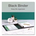 Binders | Cardinal 10301 11 in. x 8.5 in. ClearVue 3-Ring 1 in. Capacity Easy Open Slant-D Ring Binder - Black image number 5