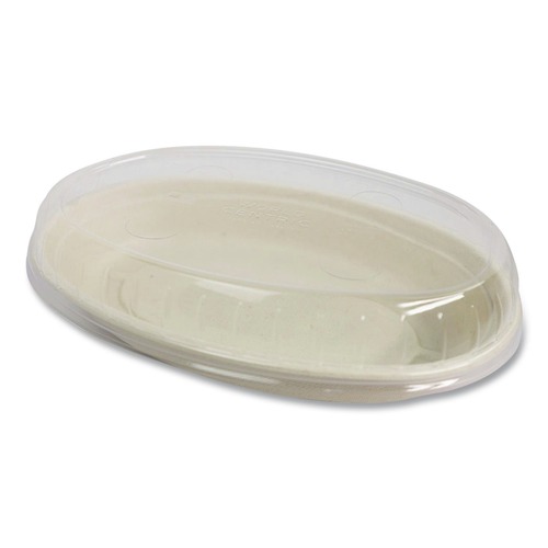 Bowls and Plates | World Centric BO-SC-UBBS-LFP 18 oz 8 x 5.3 x 1.6 Fiber Paper Burrito Bowls - Natural (400/Carton) image number 0