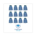 Mops | Boardwalk BWKMWTMBCT Microfiber Looped-End Wet Mop Head - Medium, Blue (12/Carton) image number 2