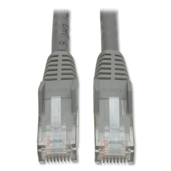 Tripp Lite N201-050-GY 50 ft. CAT6 Gigabit Snagless Molded Patch Cable - Gray
