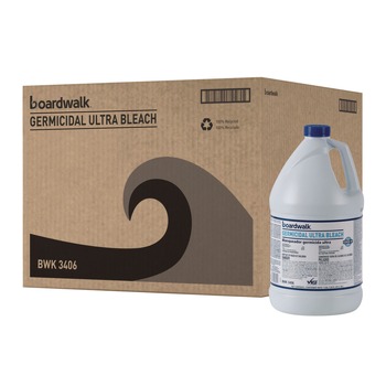 BLEACH | Boardwalk 11007195044 1 Gallon Bottle Ultra Germicidal Bleach (6-Piece/Carton)