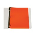 File Folders | C-Line 33932 11 in. x 8.5 in. 3-Hole Punch Two-Pocket Heavyweight Poly Portfolio Folder - Orange (25/Box) image number 3
