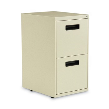 Alera ALEPAFFPY 14.96 in. x 19.29 in. x 27.75 in. 2 Legal/Letter-Size File Drawers Left or Right File Pedestal - Putty