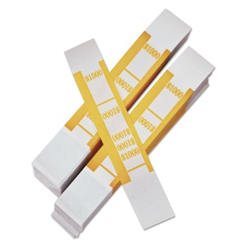  | PM Company 55031 Color-Coded $10 / $1000 Kraft Currency Straps (1000/Pack)