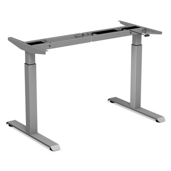 Alera ALEHT2SSG AdaptivErgo 48.06 in. x 24.35 in. x 27.5 in. - 47.2 in. Sit-Stand Two-Stage Electric Height-Adjustable Table Base - Gray