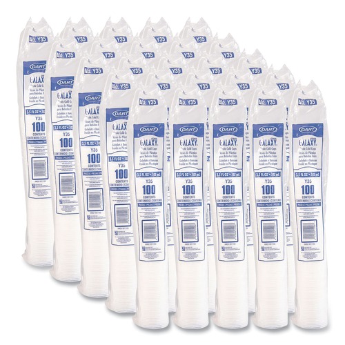  | Dart Y35 3.5 oz. High-Impact Polystyrene Cold Cups - Translucent (2500/Carton) image number 0