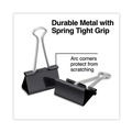 Binding Spines & Combs | Universal UNV11112 Binder Clips with Storage Tub - Large, Black/Silver (12/Pack) image number 3