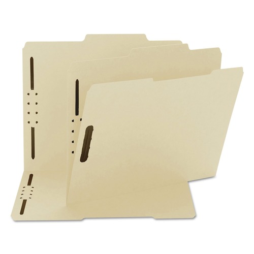 File Folders | Smead 14580 2/5-Cut Tabs 0.75 in. Expansion 2 Fasteners Letter Size Top Tab Fastener Folders - Manila (50/Box) image number 0