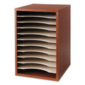 Office Filing Cabinets & Shelves | Safco 9419CY 11 Compartments 10.63 in. x 11.88 in. x 16 in. Wood Desktop Literature Sorter - Cherry image number 2