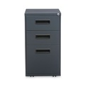 Just Launched | Alera ALEPABBFCH 14.96 in. x 19.29 in. x 27.75 in. 3-Drawers: Box/Box/File Legal/Letter Left or Right File Pedestal - Charcoal image number 1