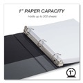 Back to School Sale | Samsill 14830 11 in. x 8.5 in. 1 in. Capacity 3 Rings Biobased Round Ring Binder - Black image number 1