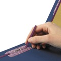 File Folders | Smead 29784 6 SafeSHIELD Fasteners 2 in. Expansion 2 Dividers Legal Size End Tab Pressboard Classification Folders - Dark Blue (10/Box) image number 3
