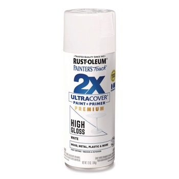PAINTING | Rust-Oleum 331171 Painter's Touch 12 oz. Aerosol Can 2X Ultra Cover Spray Paint - High Gloss White