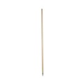 Brooms | Boardwalk BWK138 1.13 in. Diameter x 60 in. Handle Length Metal Tip Threaded Hardwood Broom Handle - Natural image number 0