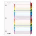 Binders | Cardinal 60218 11 x 8.5 OneStep Printable Table of Contents and A to Z Dividers - White/Assorted Tabs (26/Set) image number 0