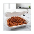 Food Trays, Containers, and Lids | Dart 90HT1 9.01 in. x 9.4 in. x 3 in. Insulated Foam Hinged Lid Containers - White (2/Carton) image number 2