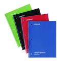 Notebooks & Pads | Universal UNV66614 10.5 in. x 8 in. 1-Subject Medium/College Rule Wirebound Notebook - Assorted Cover Colors (4/Pack) image number 0