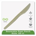 Cutlery | WNA EPS001 7 in. EcoSense Renewable Plant Starch Cutlery Knife (50/Pack) image number 2