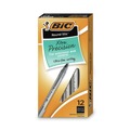 Pens | BIC GSF11 BLK Round Stic Xtra Precision Fine 0.8 mm. Stick Ballpoint Pen - Black Ink/Smoke Barrel (1-Dozen) image number 0