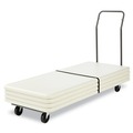 Just Launched | Alera ALEFTCART 20.86 in. x 50.78 in. to 72.04 in. x 43.3 in. 600 lbs. Capacity Metal Chair/Table Cart - Black image number 4