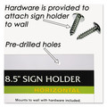 Office Presentation Supplies | NuDell 38008Z 11 in. x 8.5 in. Quick-Change Insert System Plastic Horizontal-Orientation Wall Sign Holder with Mounting Screws - Clear image number 3