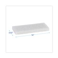 Just Launched | Boardwalk 8440BWK 4.63 in. x 10 in. Light-Duty Scouring Pad - White (20/Carton) image number 3